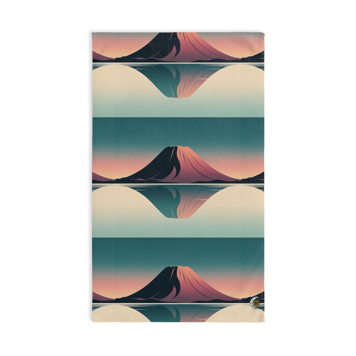 HD Rose Mountain Reflection Printed Hand Towel