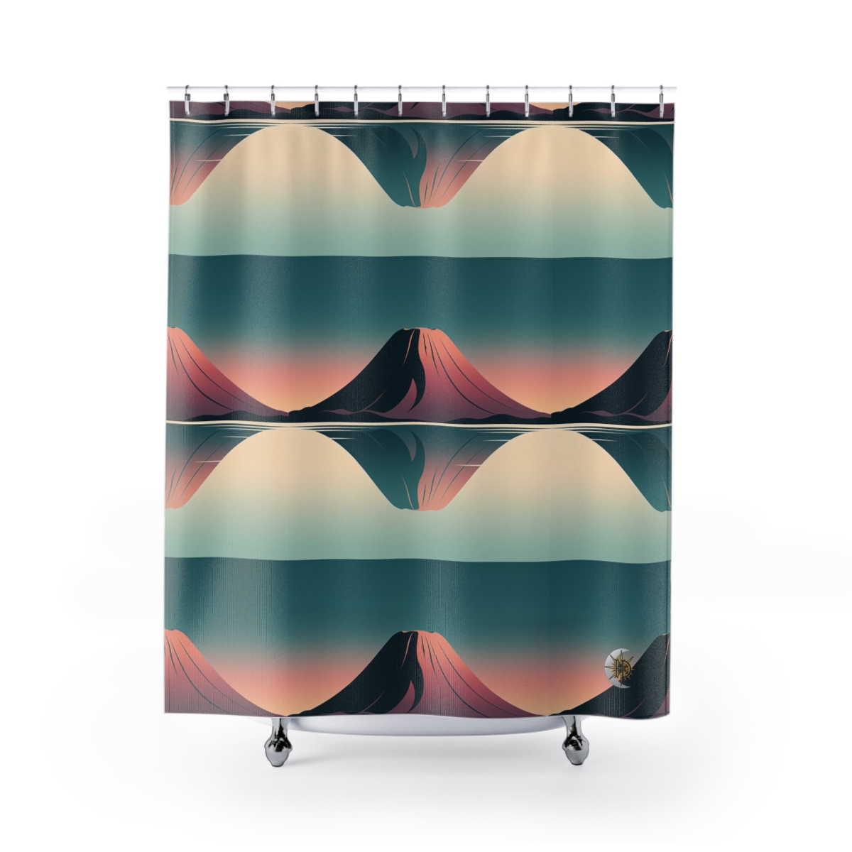 HD Rose Mountain Reflection Shower Curtain