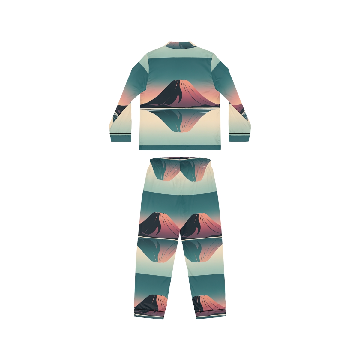HD Rose Mountain Reflection Women’s Satin Pajama Set — additional view