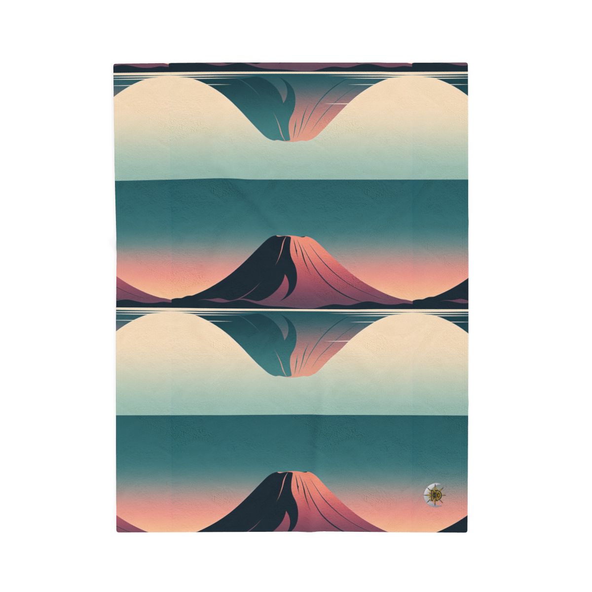 HD Rose Mountain Reflection Velveteen Plush Blanket