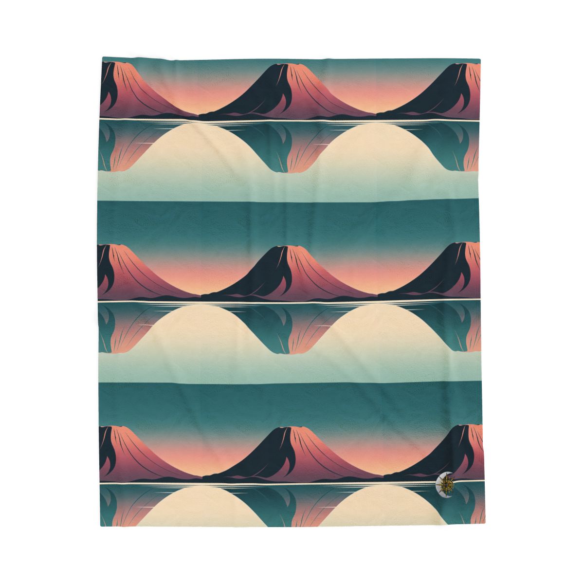 HD Rose Mountain Reflection Velveteen Plush Blanket — additional view