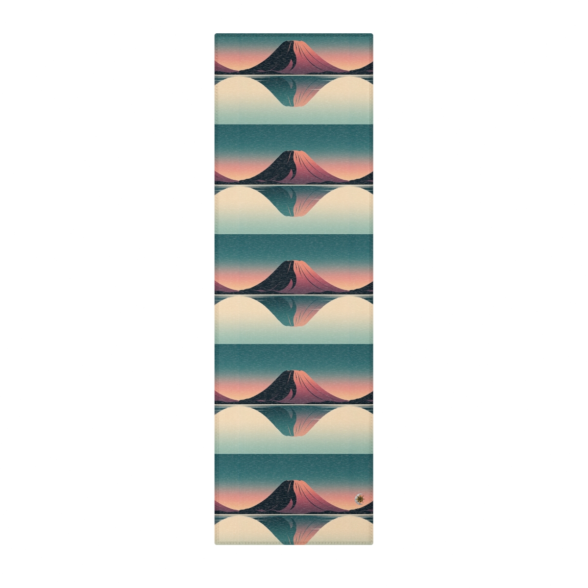 HD Rose Mountain Reflection Polyester Chenille Area Rug — additional view