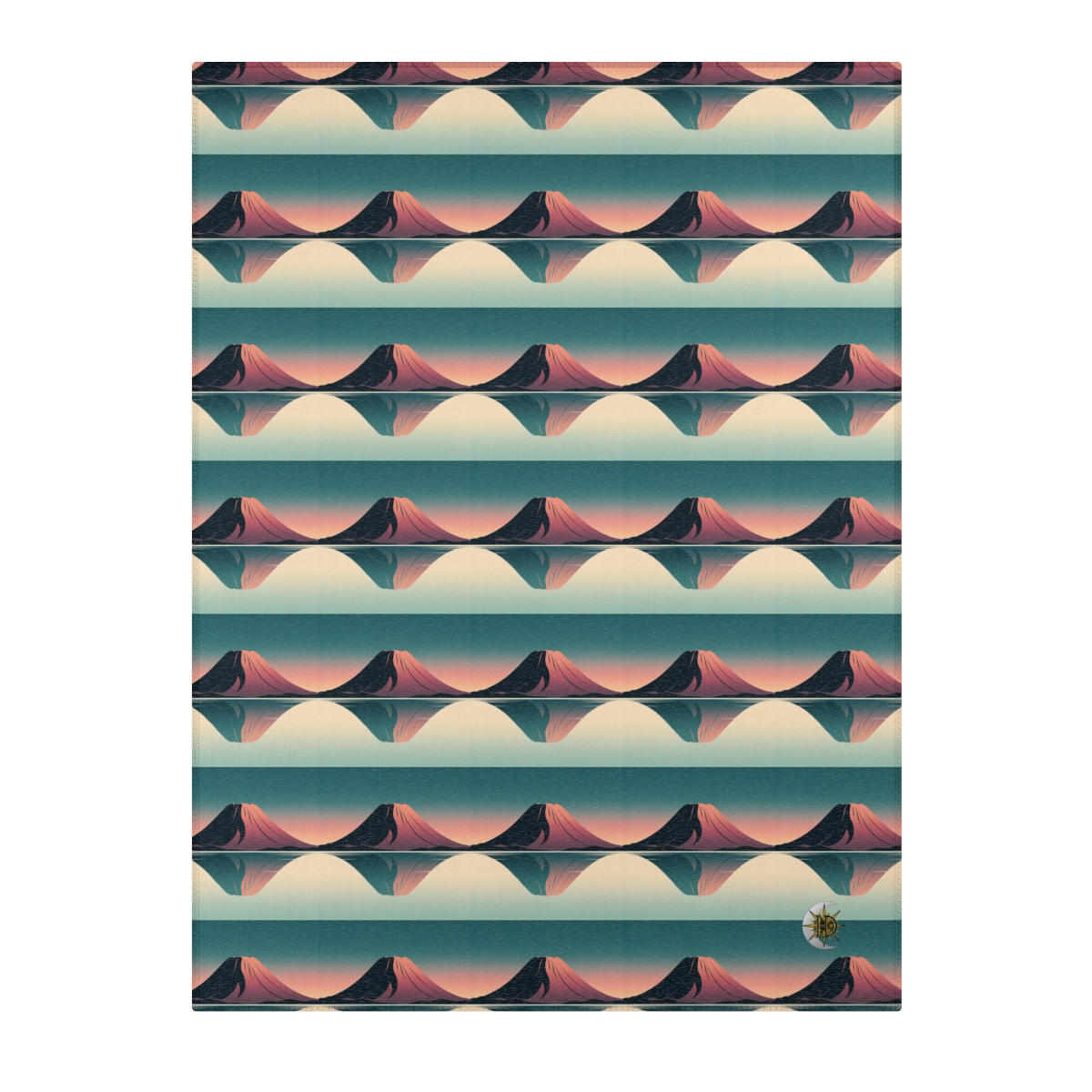 HD Rose Mountain Reflection Polyester Chenille Area Rug — additional view