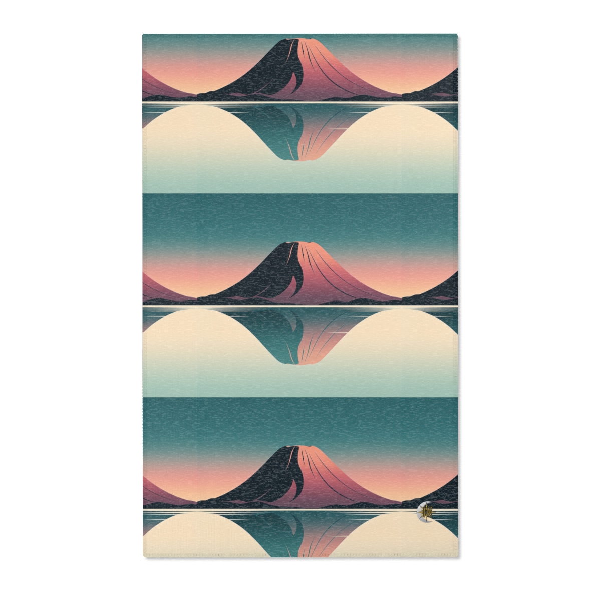 HD Rose Mountain Reflection Polyester Chenille Area Rug — additional view