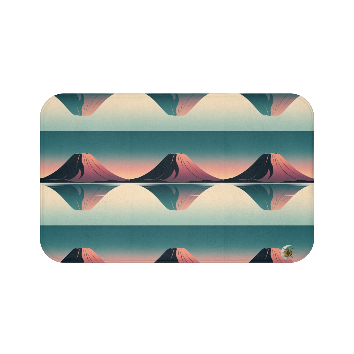 HD Rose Mountain Reflection Memory-Foam Bath Mat