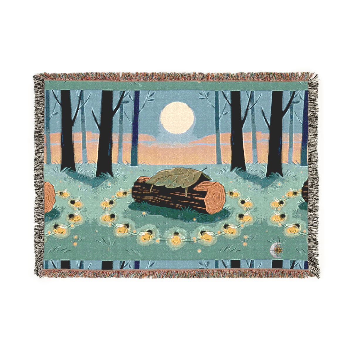 HD Firefly Circle 100% Cotton Woven Blanket