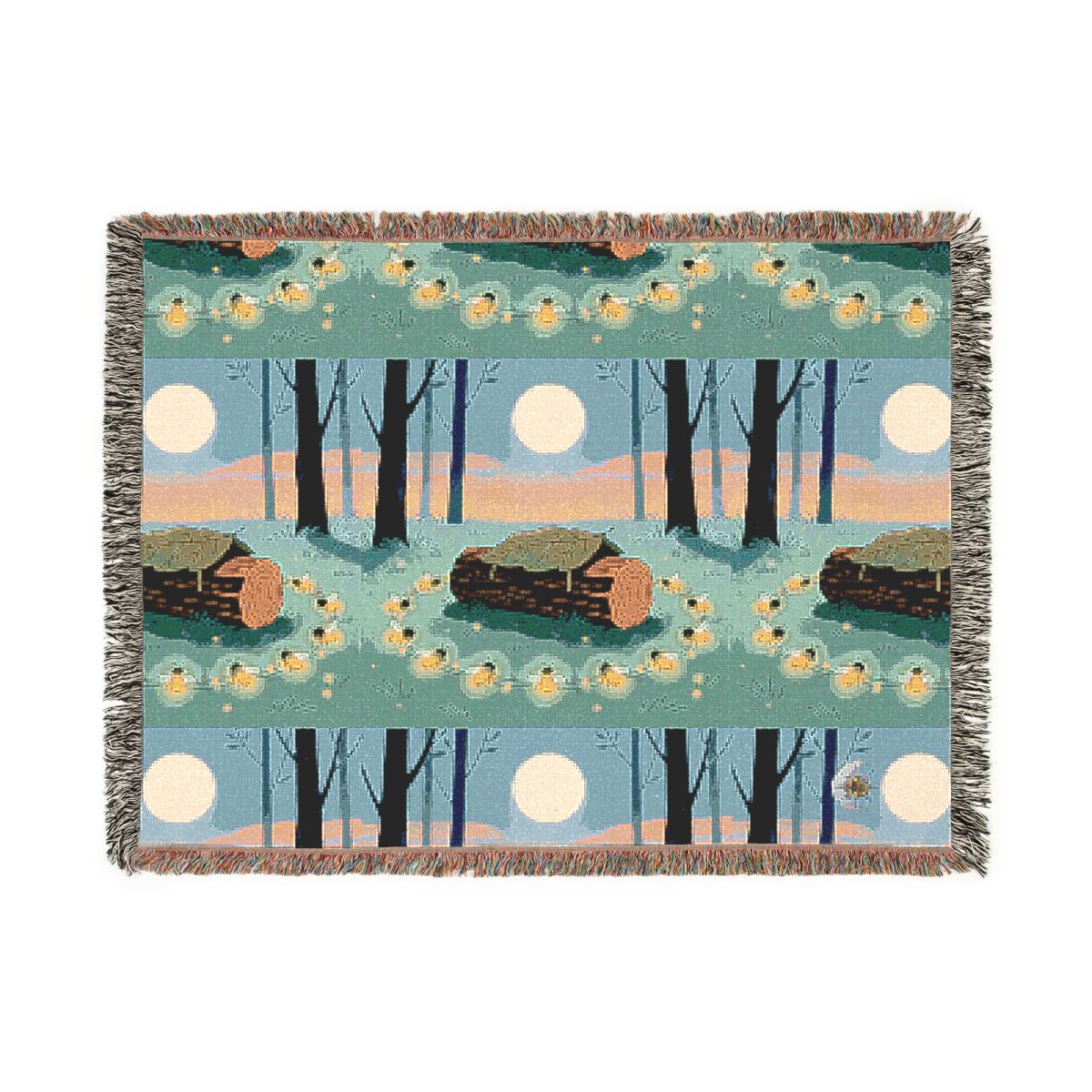 HD Firefly Circle 100% Cotton Woven Blanket — additional view