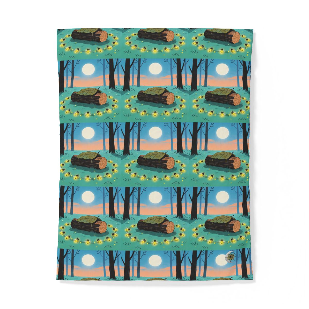 HD Firefly Circle 100% Cotton Duvet Cover — additional view