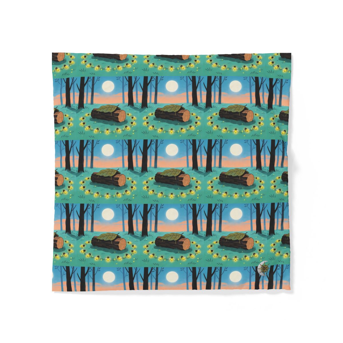 HD Firefly Circle 100% Cotton Duvet Cover — additional view