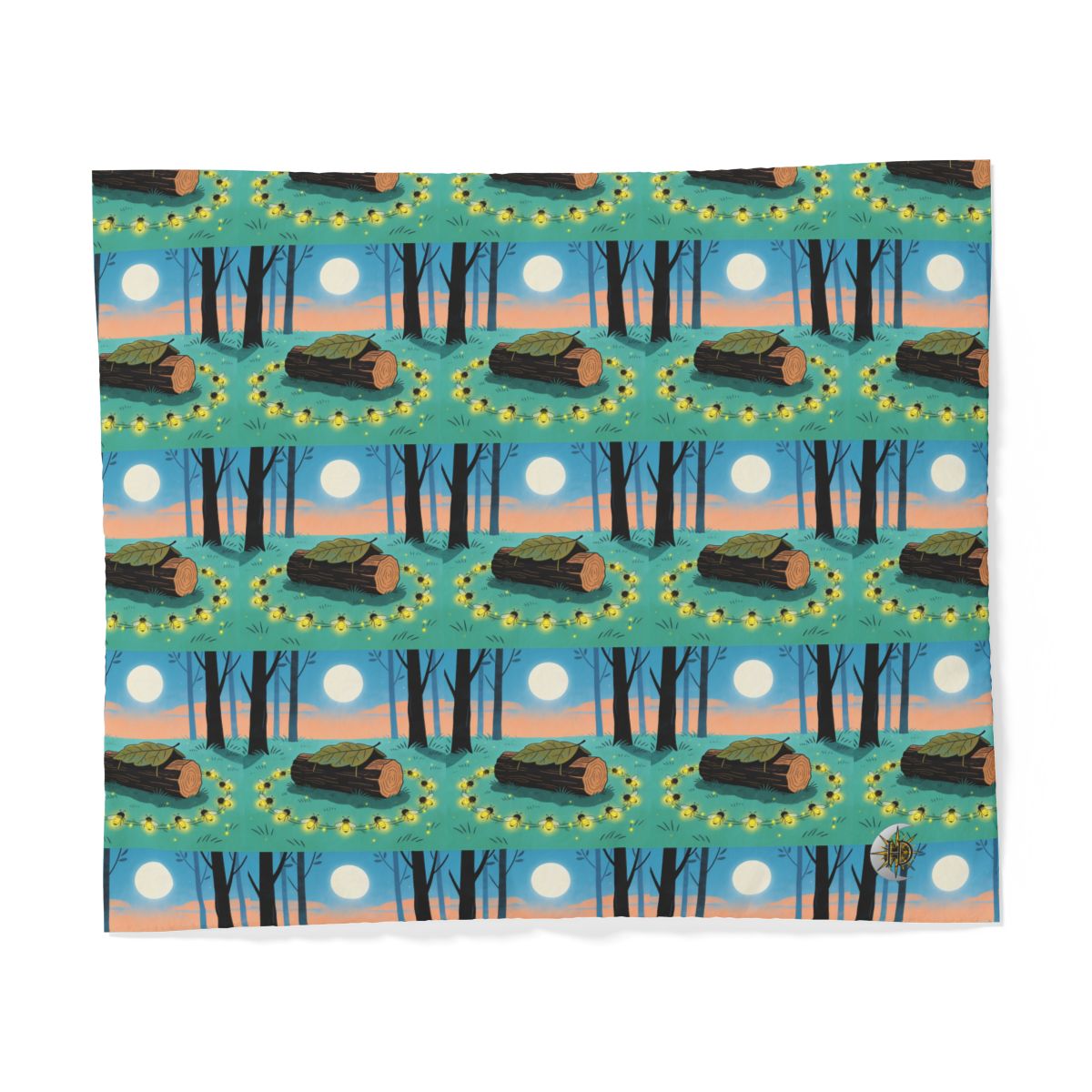 HD Firefly Circle 100% Cotton Duvet Cover — additional view