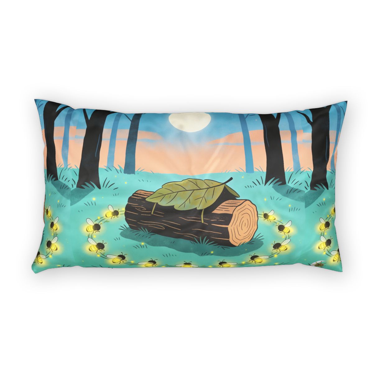HD Firefly Circle 100% Cotton Pillow Sham — additional view