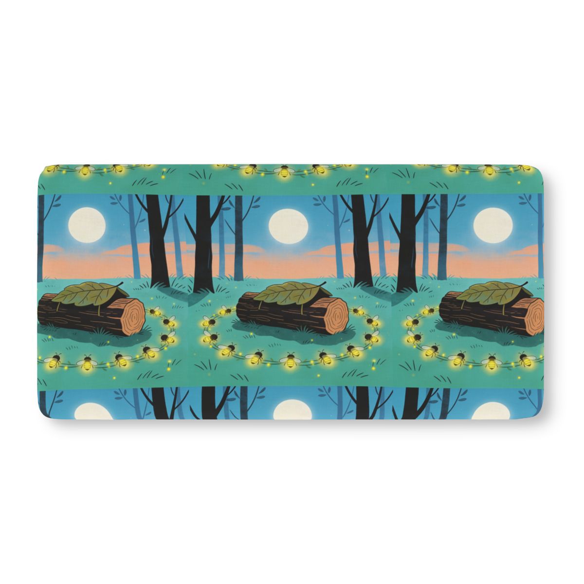 HD Firefly Circle Fitted Crib Sheet — additional view