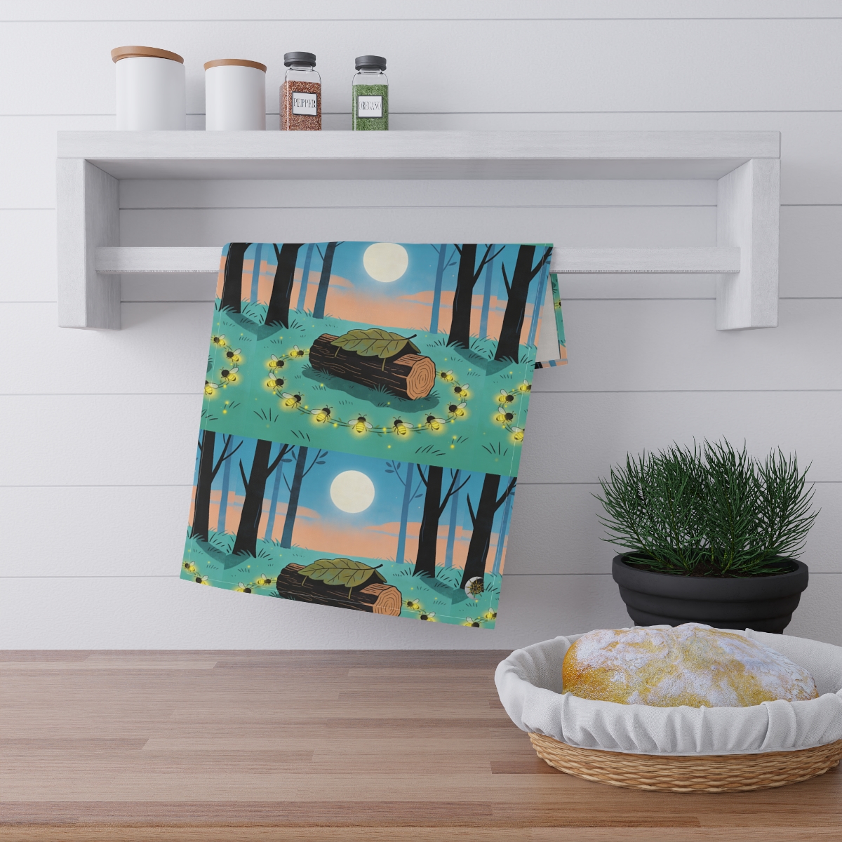 HD Firefly Circle 100% Cotton Twill Tea Towel