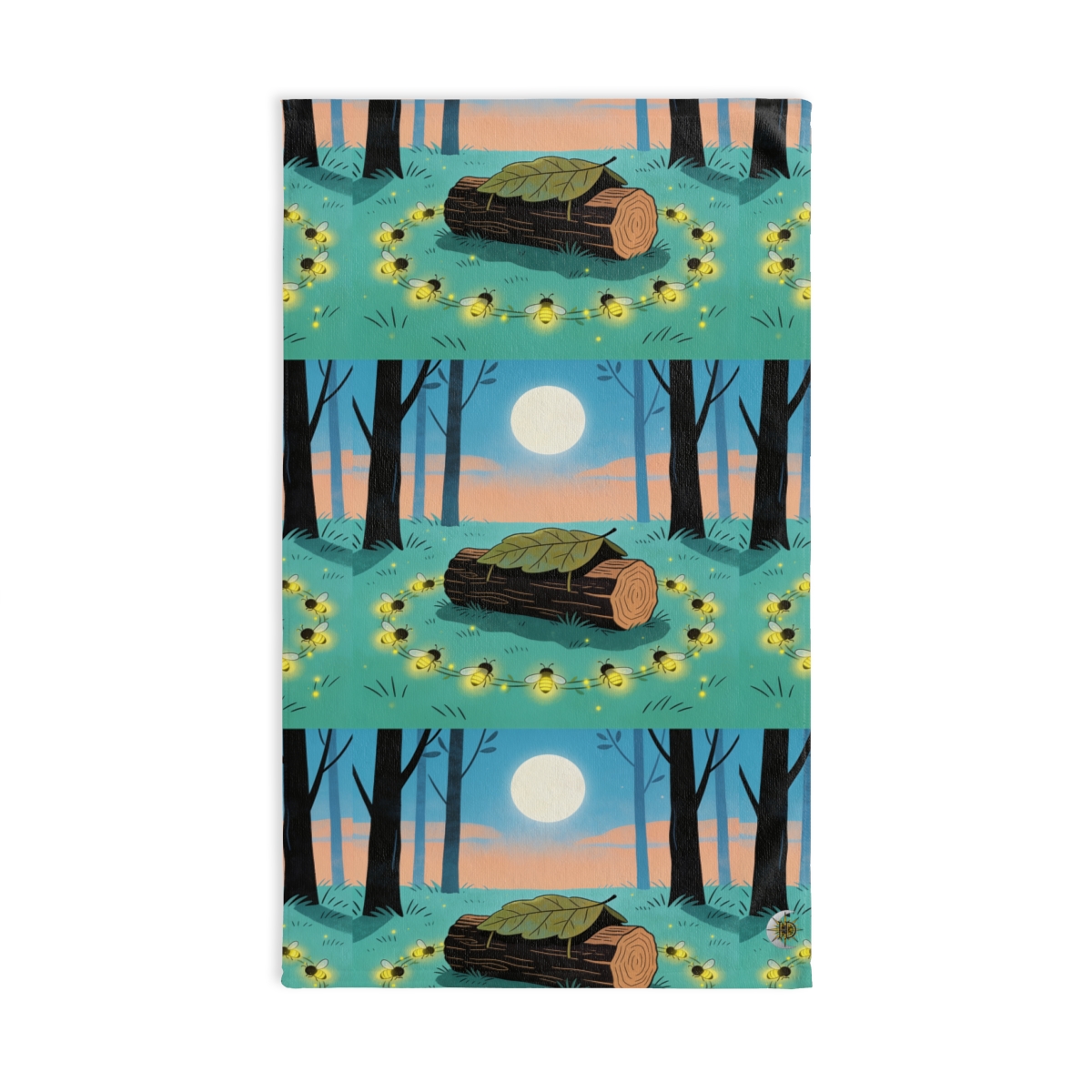HD Firefly Circle Printed Hand Towel