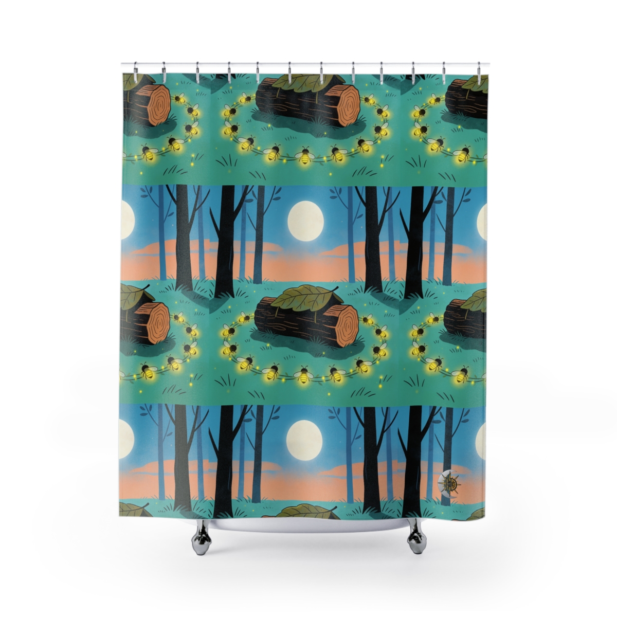 HD Firefly Circle Shower Curtain