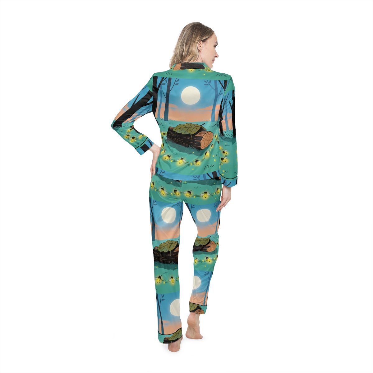 HD Firefly Circle Women’s Satin Pajama Set — additional view