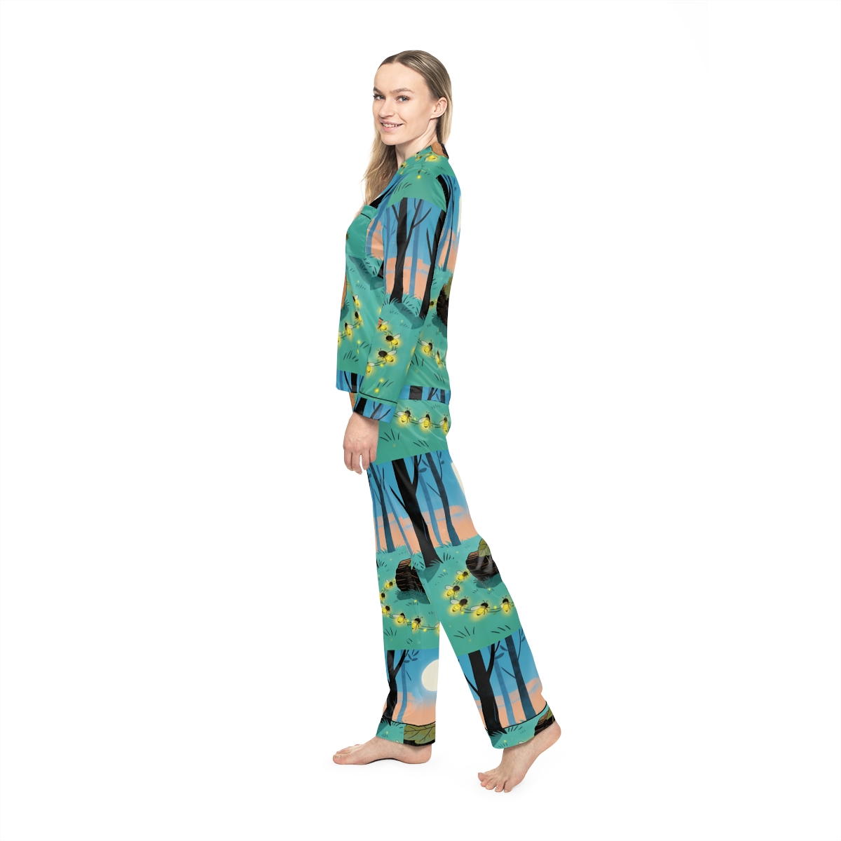 HD Firefly Circle Women’s Satin Pajama Set — additional view