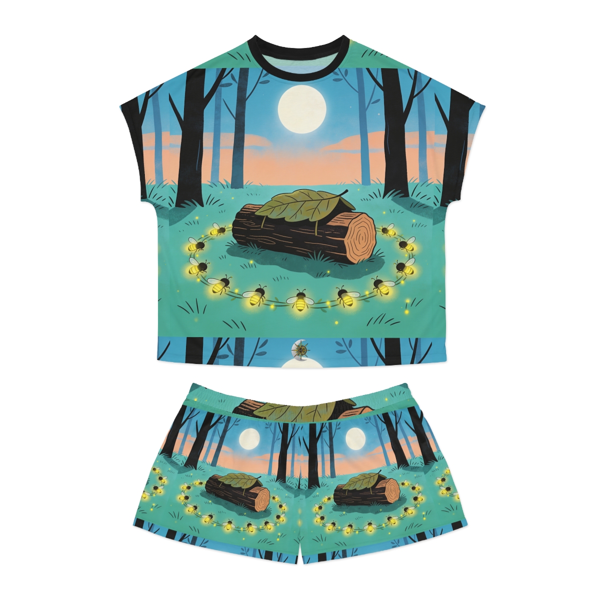 HD Firefly Circle Women’s Short Pajama Set