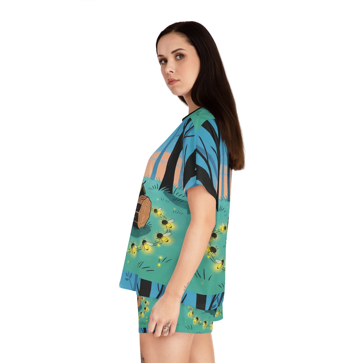 HD Firefly Circle Women’s Short Pajama Set — additional view