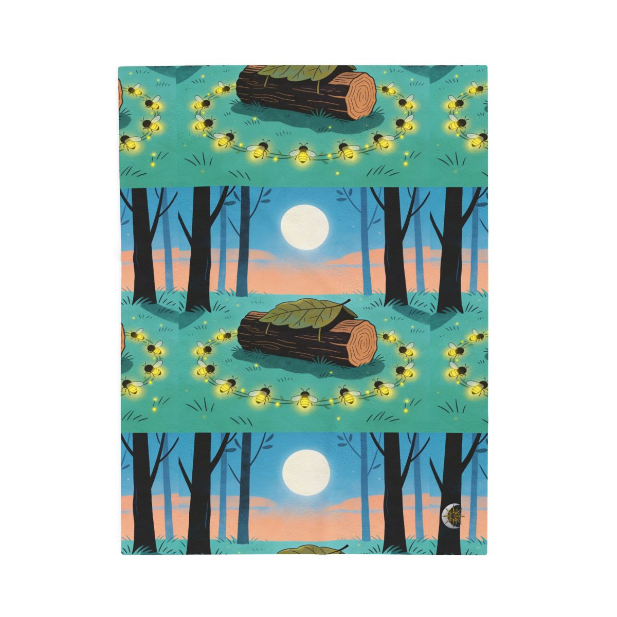 HD Firefly Circle Velveteen Plush Blanket