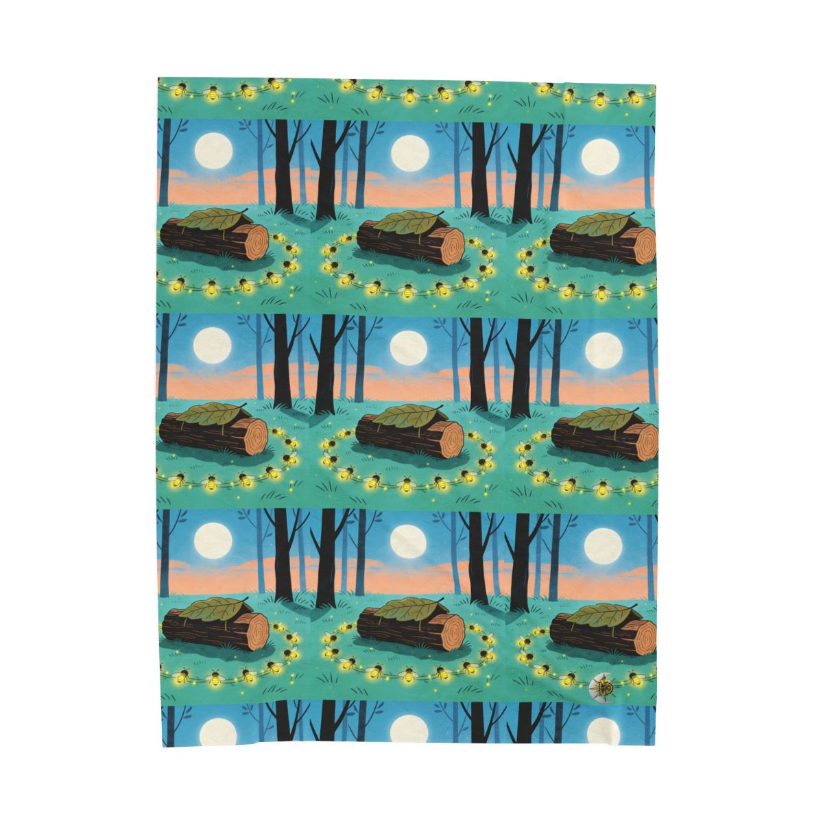 HD Firefly Circle Velveteen Plush Blanket — additional view