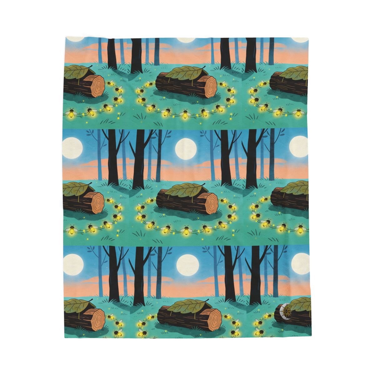 HD Firefly Circle Velveteen Plush Blanket — additional view
