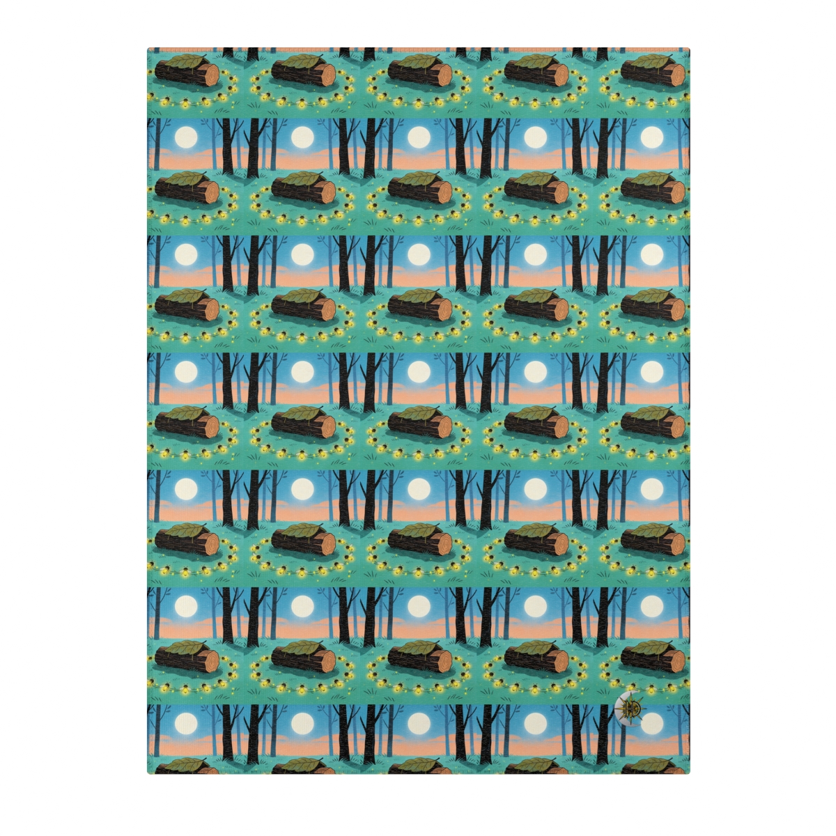 HD Firefly Circle Polyester Chenille Area Rug — additional view