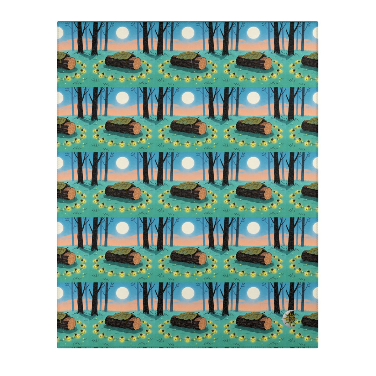 HD Firefly Circle Polyester Chenille Area Rug — additional view