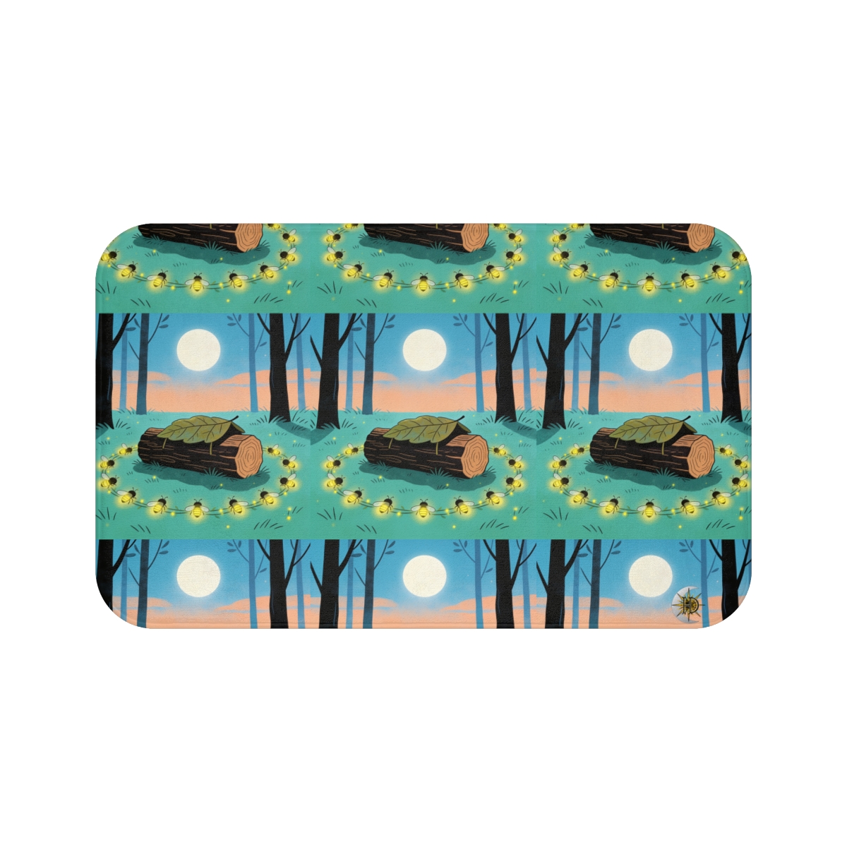 HD Firefly Circle Memory-Foam Bath Mat