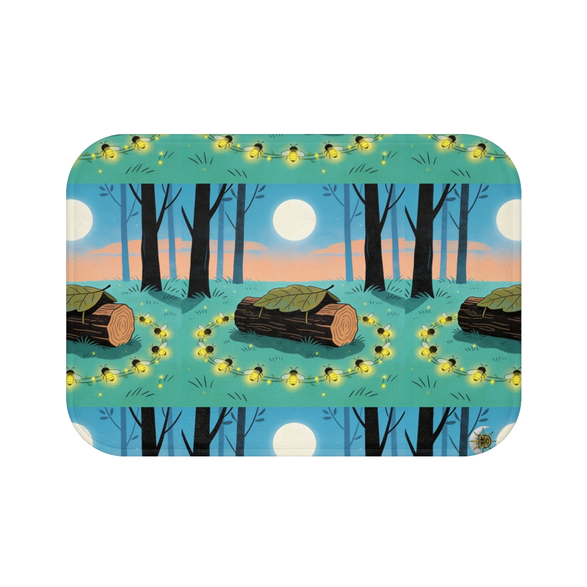 HD Firefly Circle Memory-Foam Bath Mat — additional view
