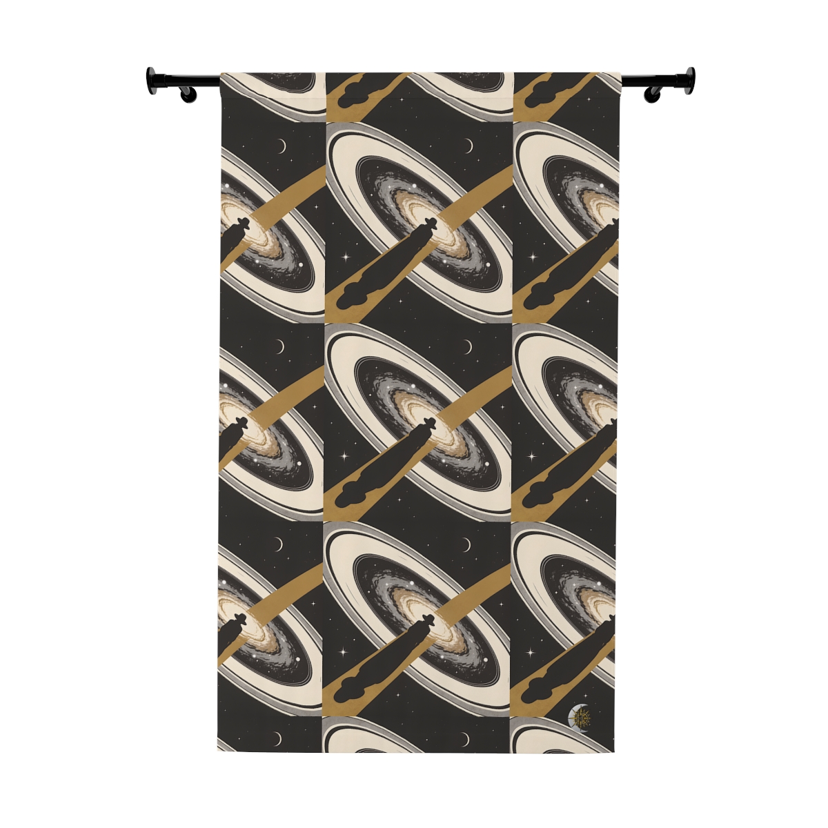 HD Golden Starpath Blackout Window Curtain Panel