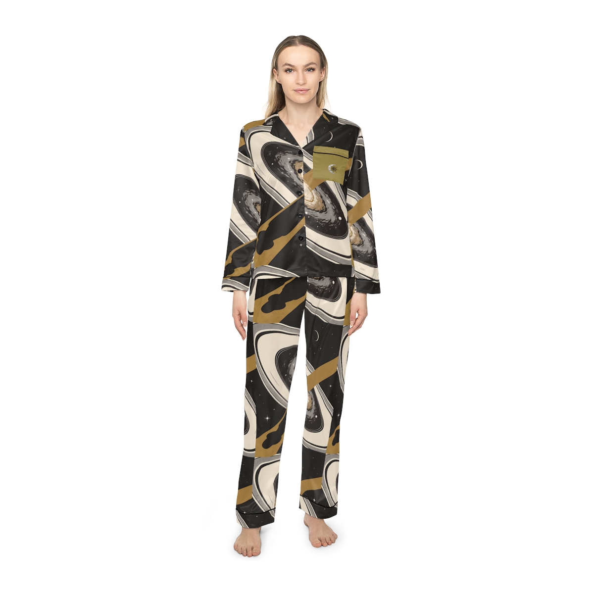 HD Golden Starpath Women’s Satin Pajama Set — additional view