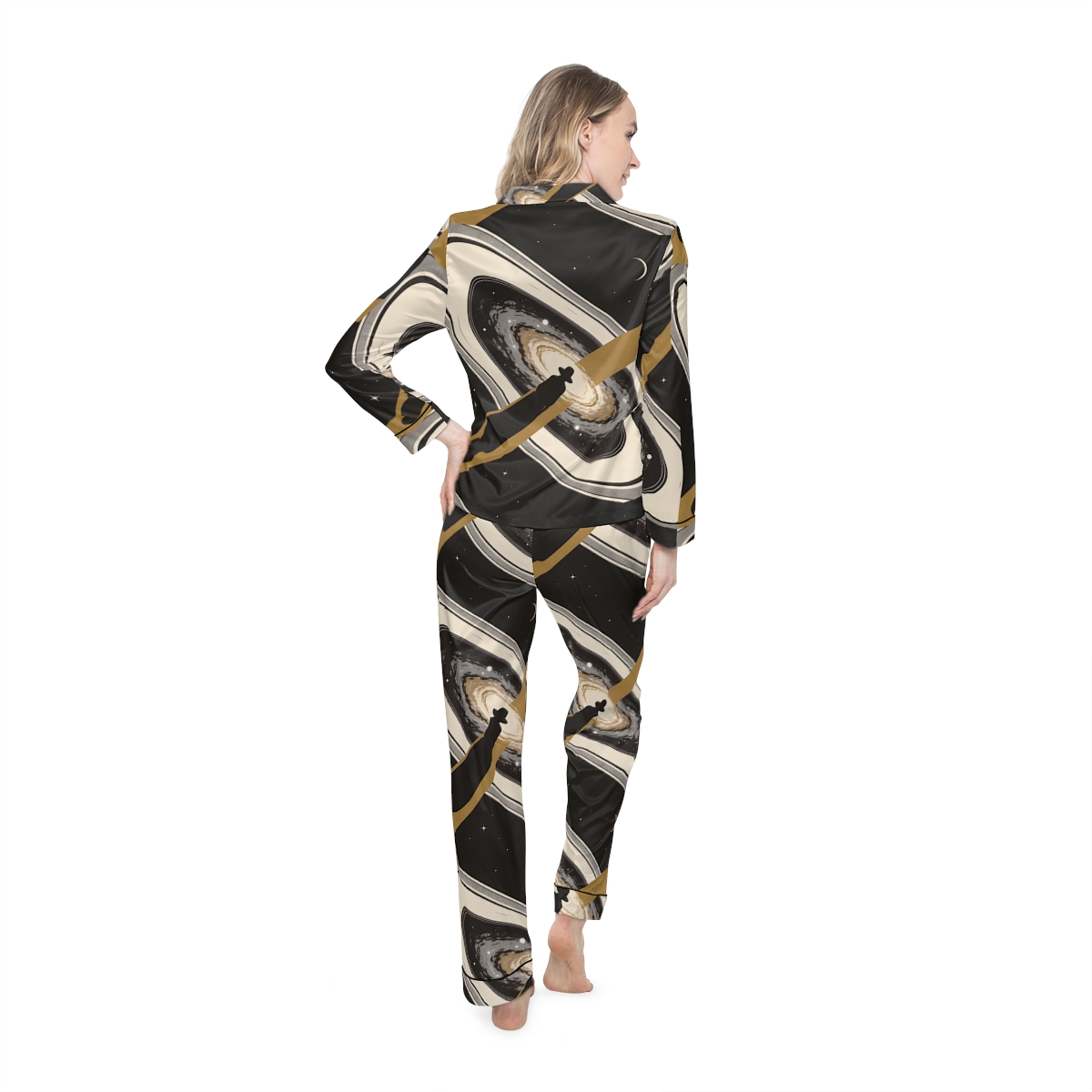 HD Golden Starpath Women’s Satin Pajama Set — additional view