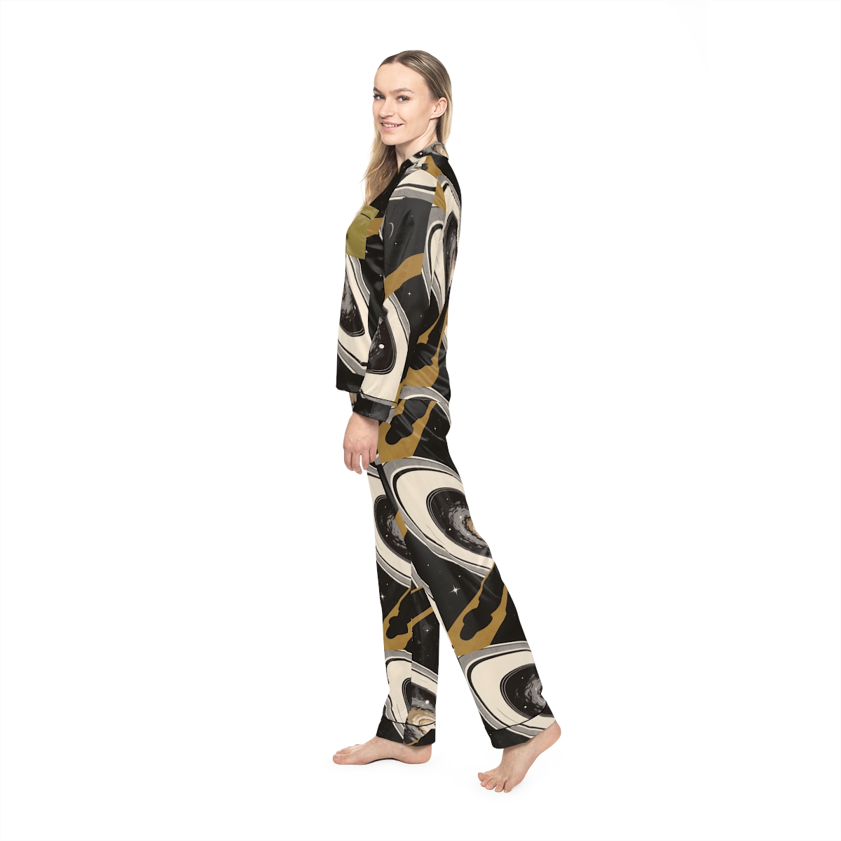 HD Golden Starpath Women’s Satin Pajama Set — additional view