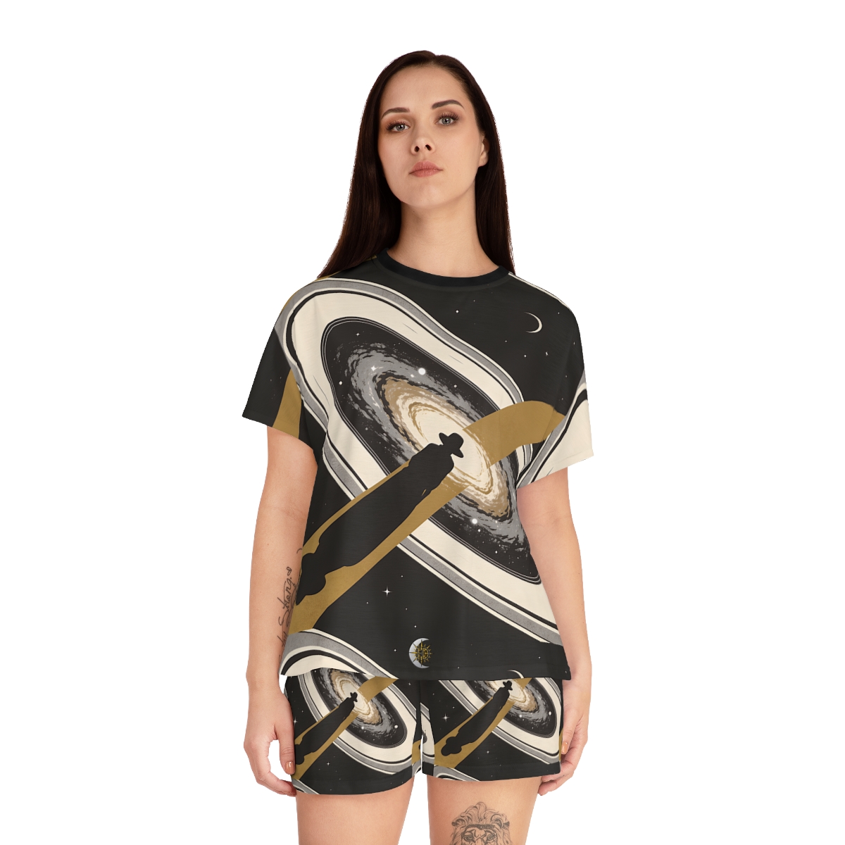HD Golden Starpath Women’s Short Pajama Set — additional view