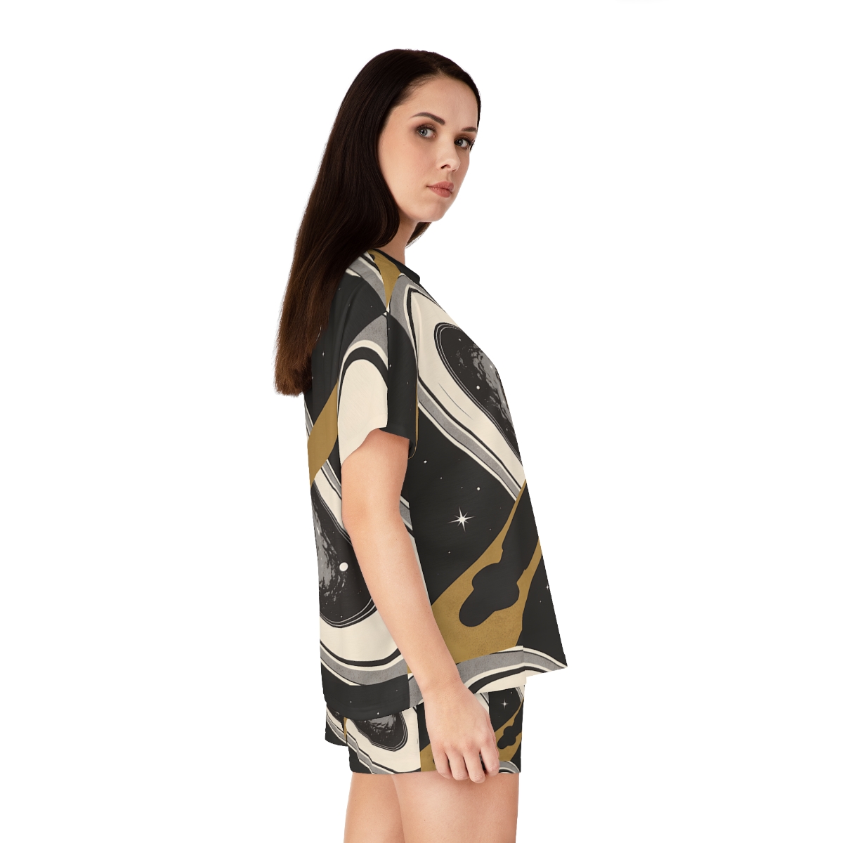 HD Golden Starpath Women’s Short Pajama Set — additional view
