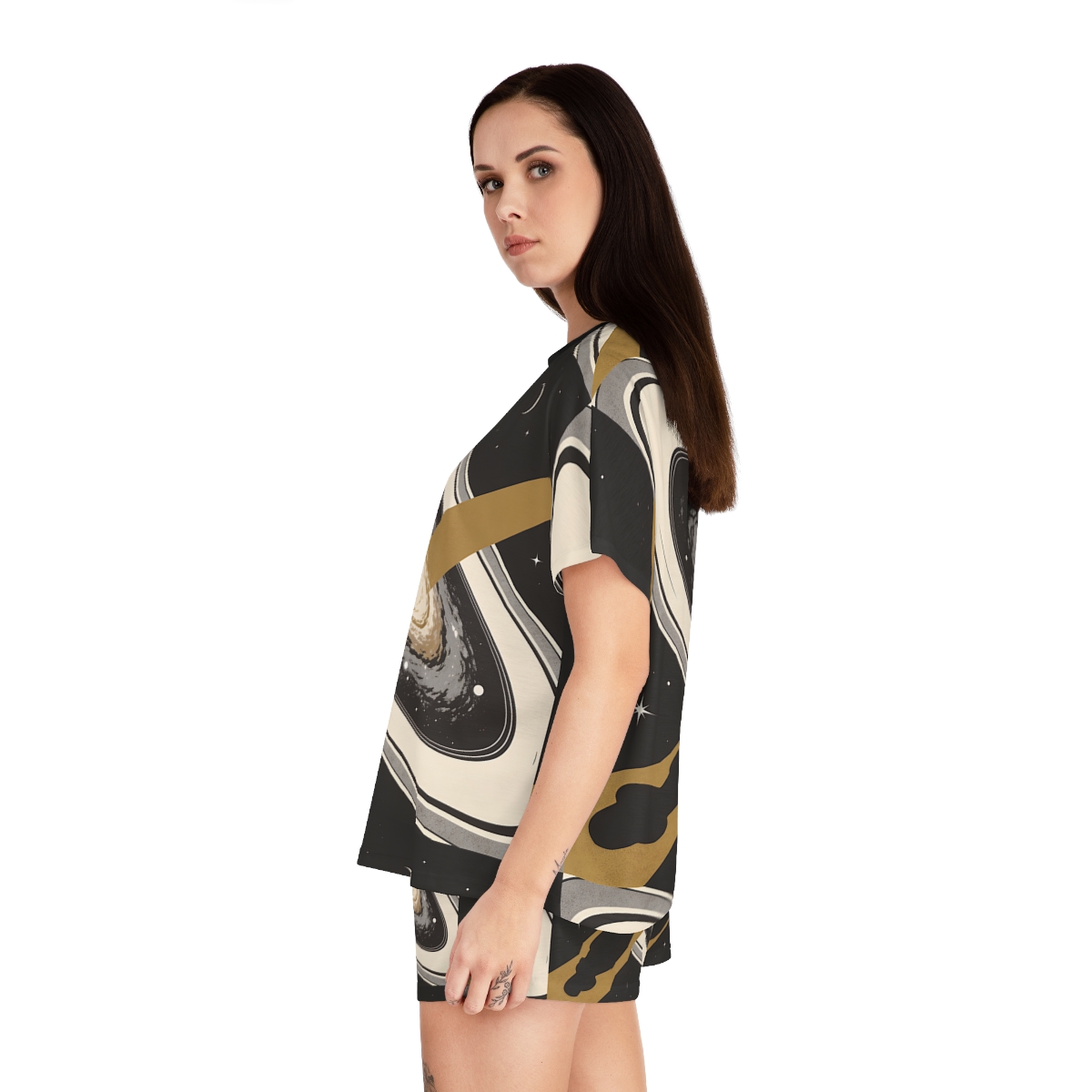 HD Golden Starpath Women’s Short Pajama Set — additional view