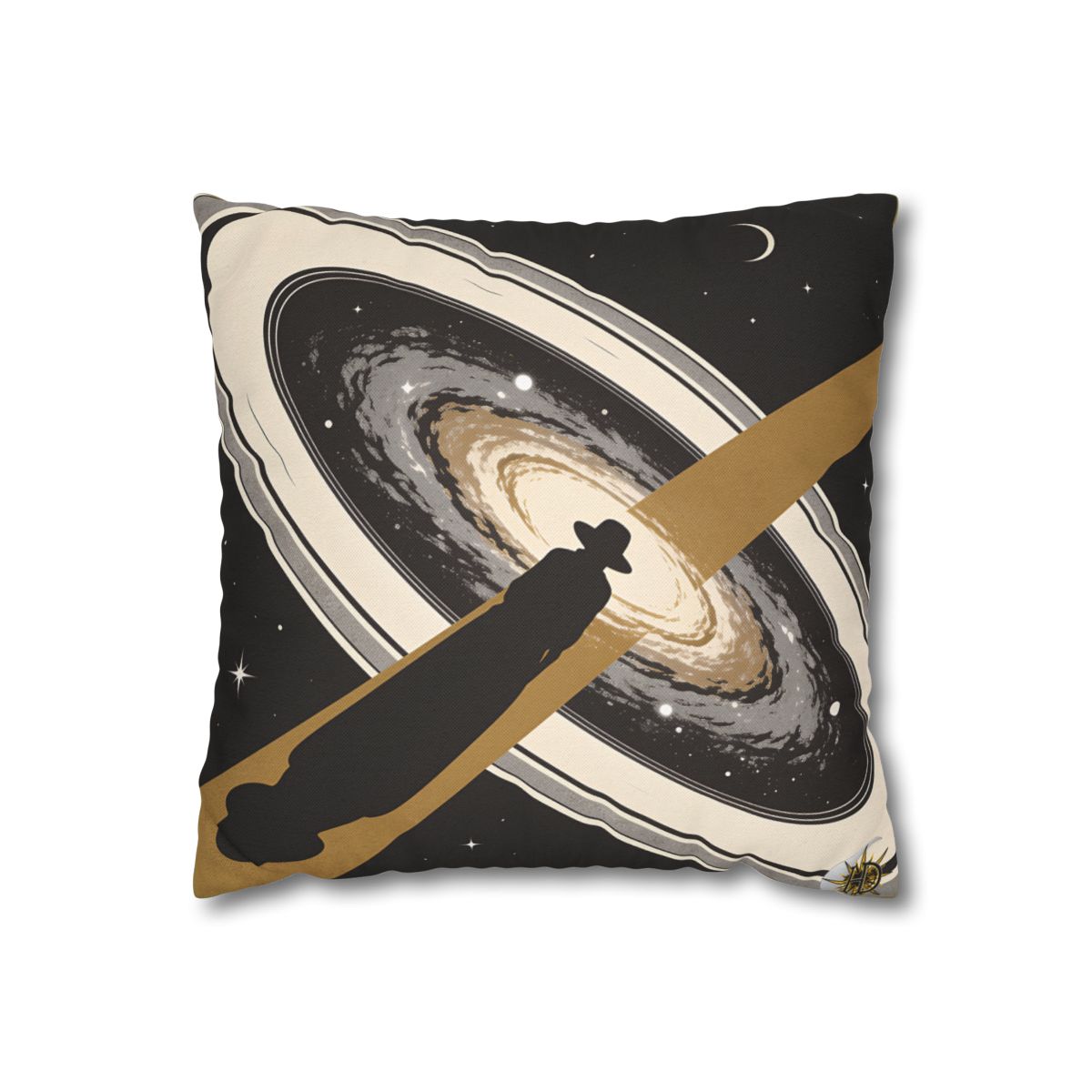 HD Golden Starpath Square Polyester Pillow Cover