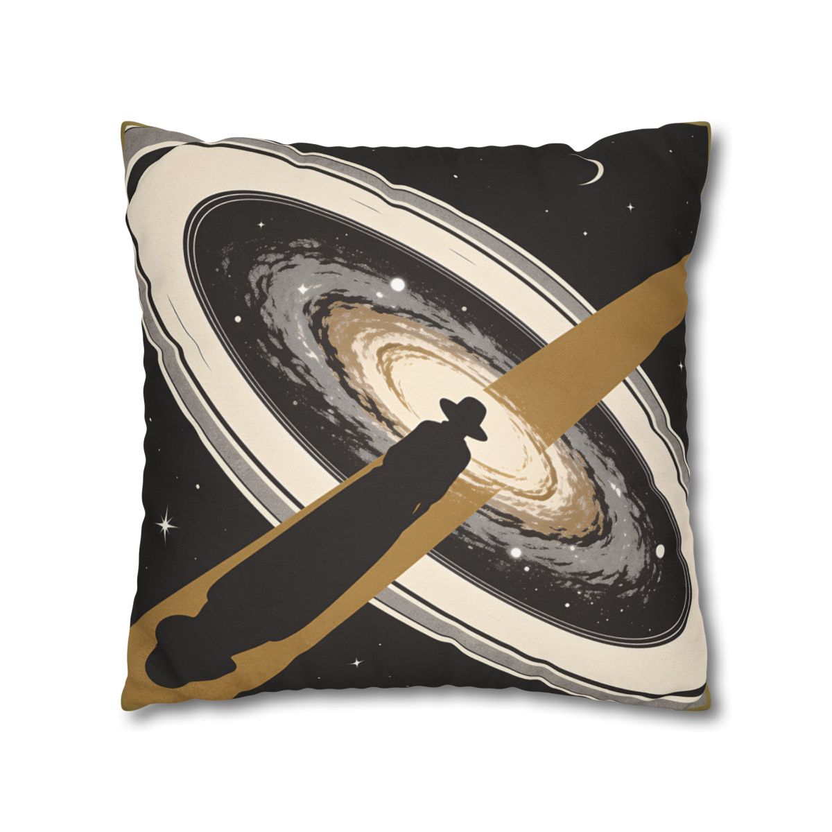 HD Golden Starpath Square Polyester Pillow Cover — additional view