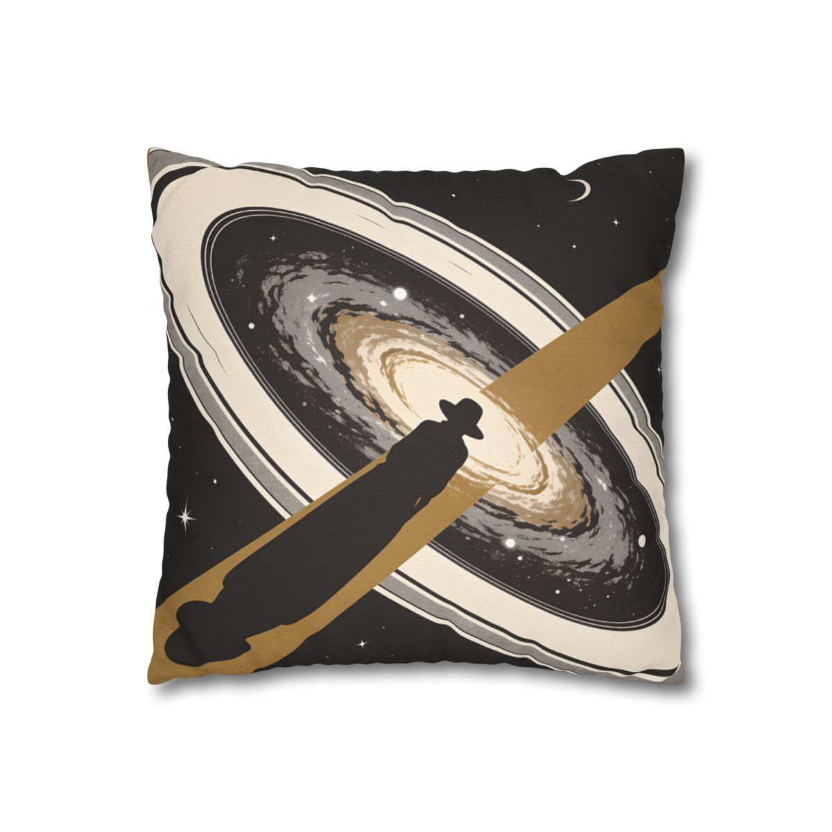 HD Golden Starpath Square Polyester Pillow Cover — additional view