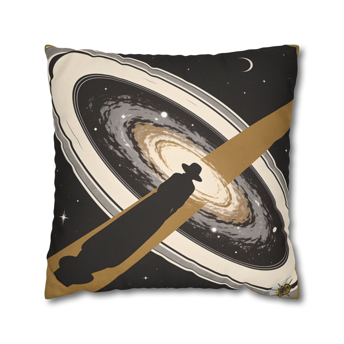 HD Golden Starpath Square Polyester Pillow Cover — additional view