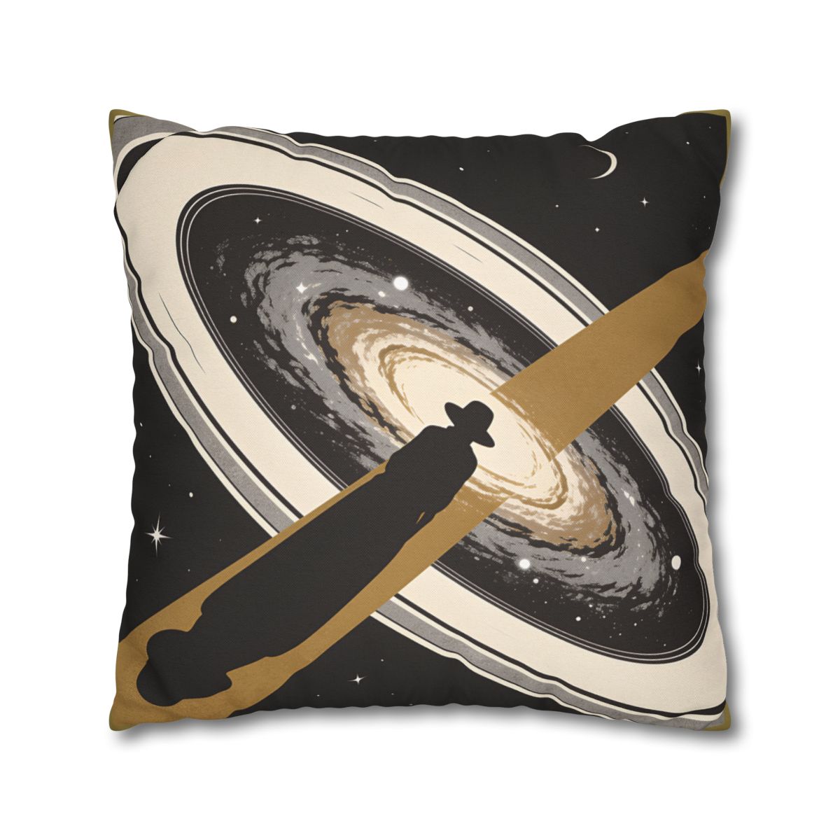HD Golden Starpath Square Polyester Pillow Cover — additional view