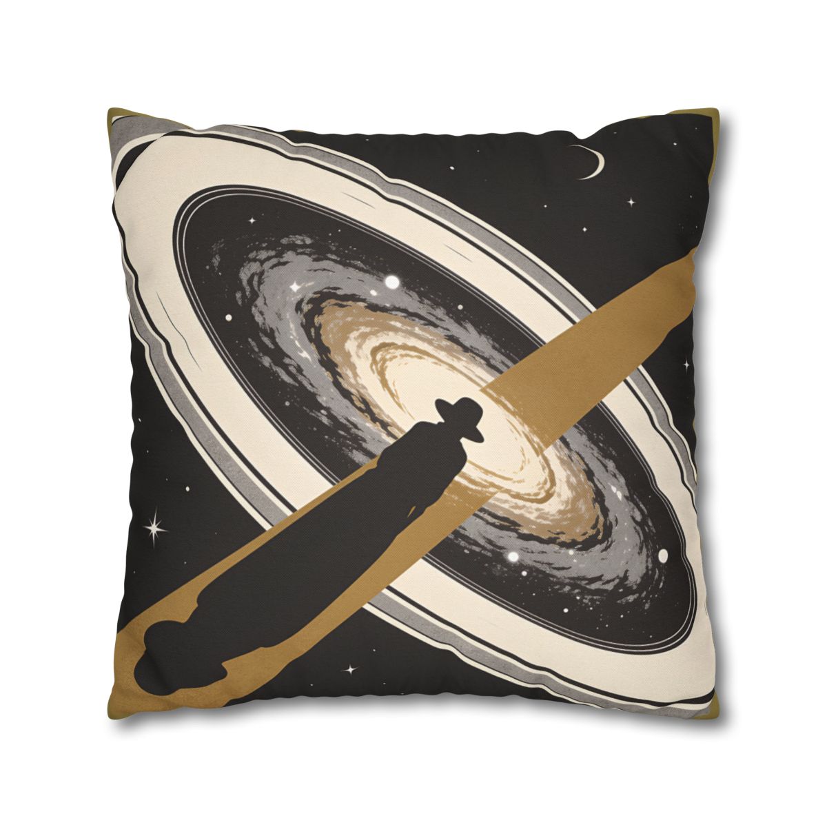 HD Golden Starpath Square Polyester Pillow Cover — additional view