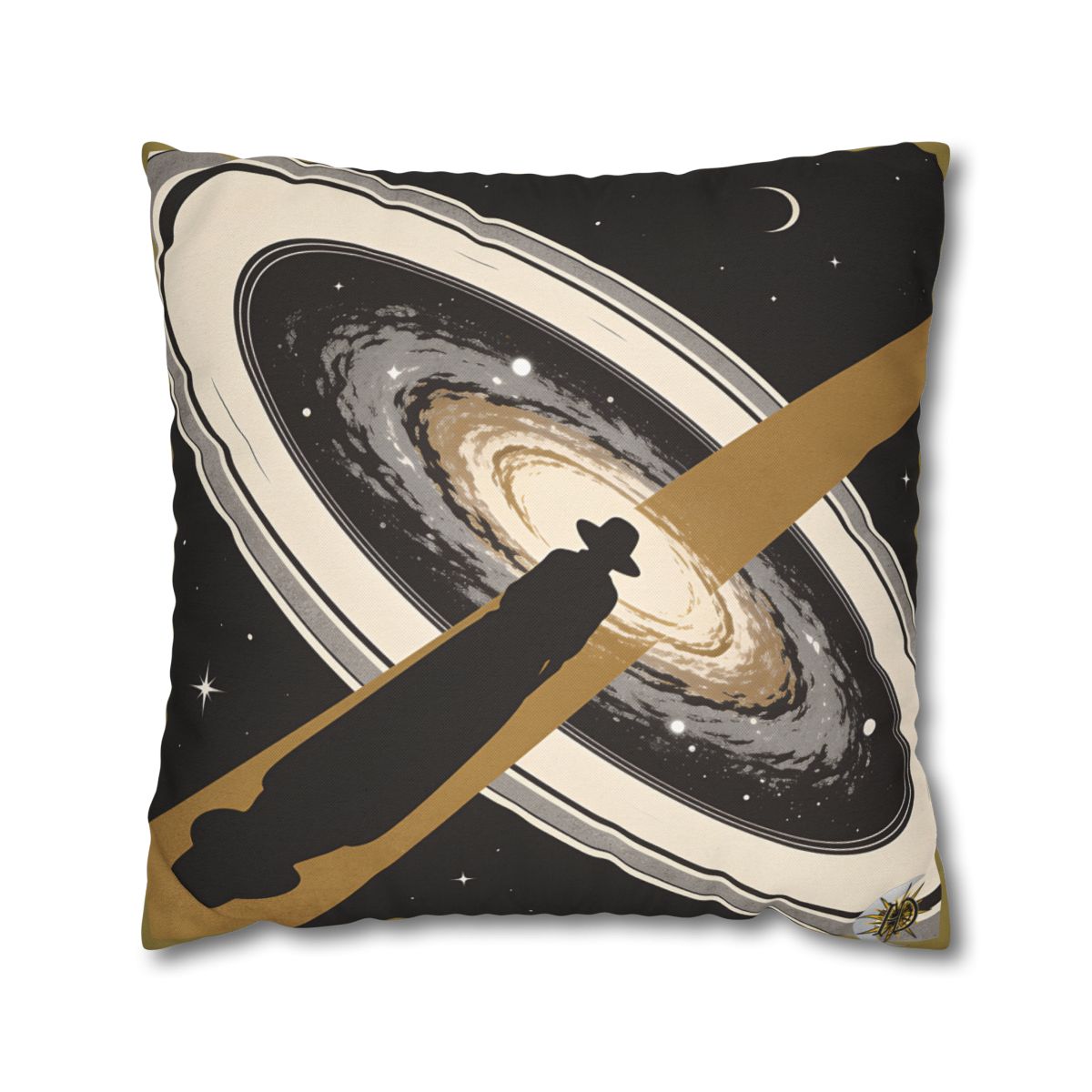 HD Golden Starpath Square Polyester Pillow Cover — additional view