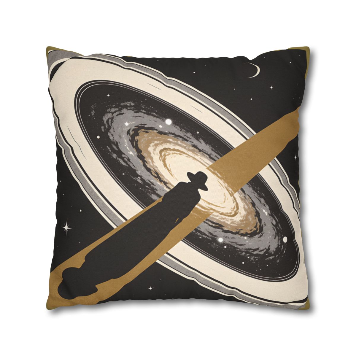 HD Golden Starpath Square Polyester Pillow Cover — additional view