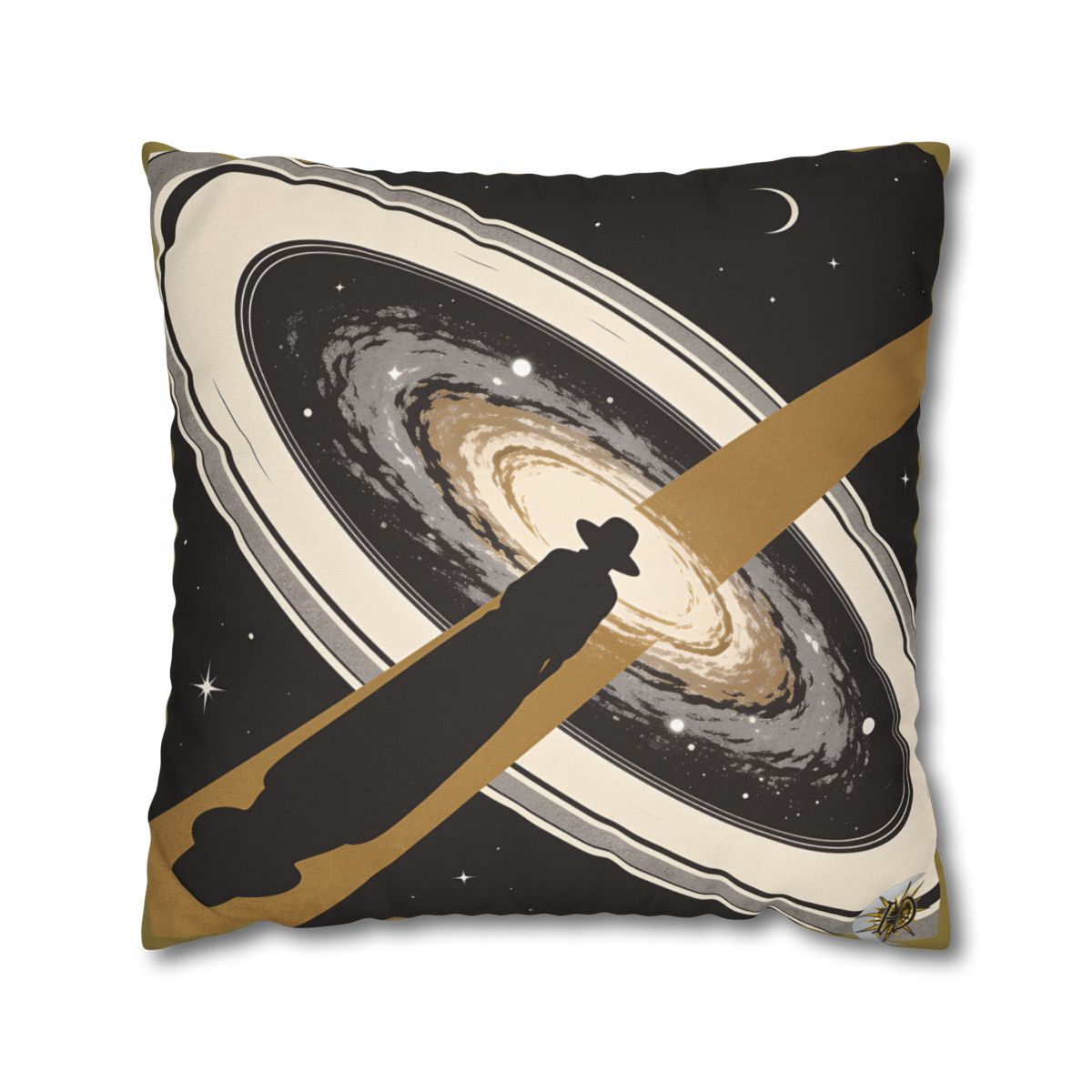 HD Golden Starpath Square Polyester Pillow Cover — additional view