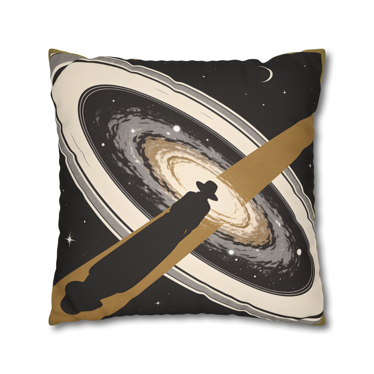 HD Golden Starpath Square Polyester Pillow Cover — additional view