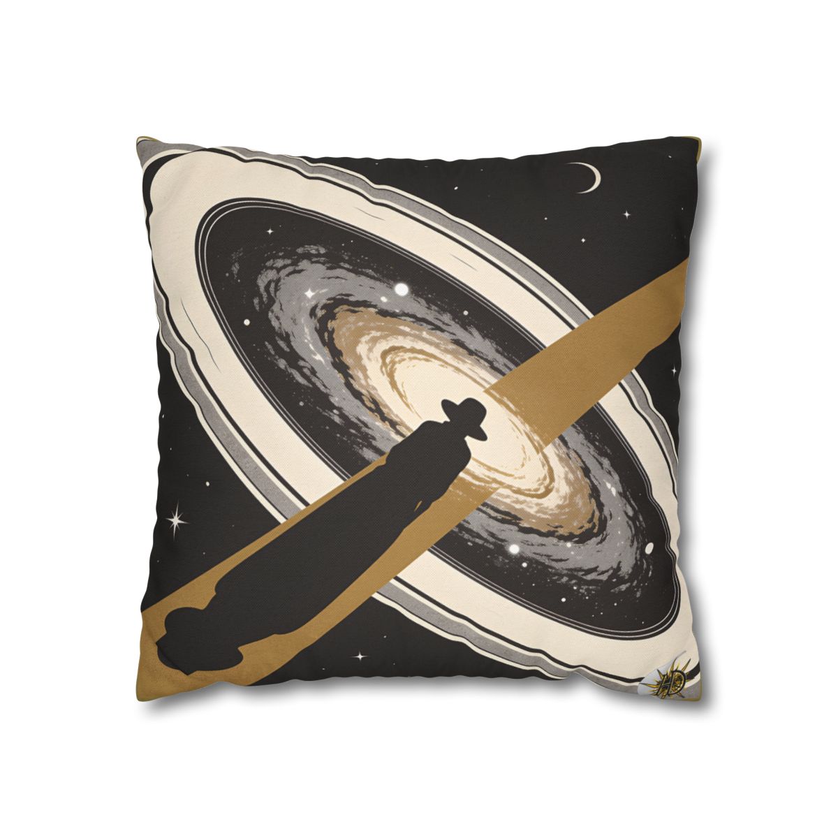 HD Golden Starpath Square Polyester Pillow Cover — additional view