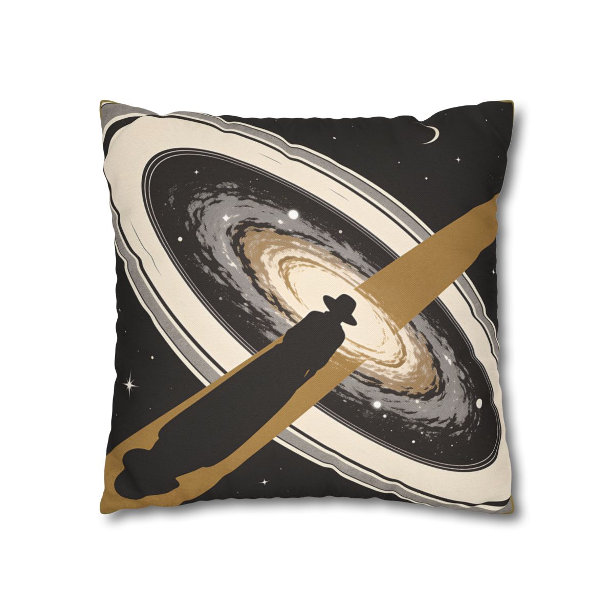 HD Golden Starpath Square Polyester Pillow Cover — additional view