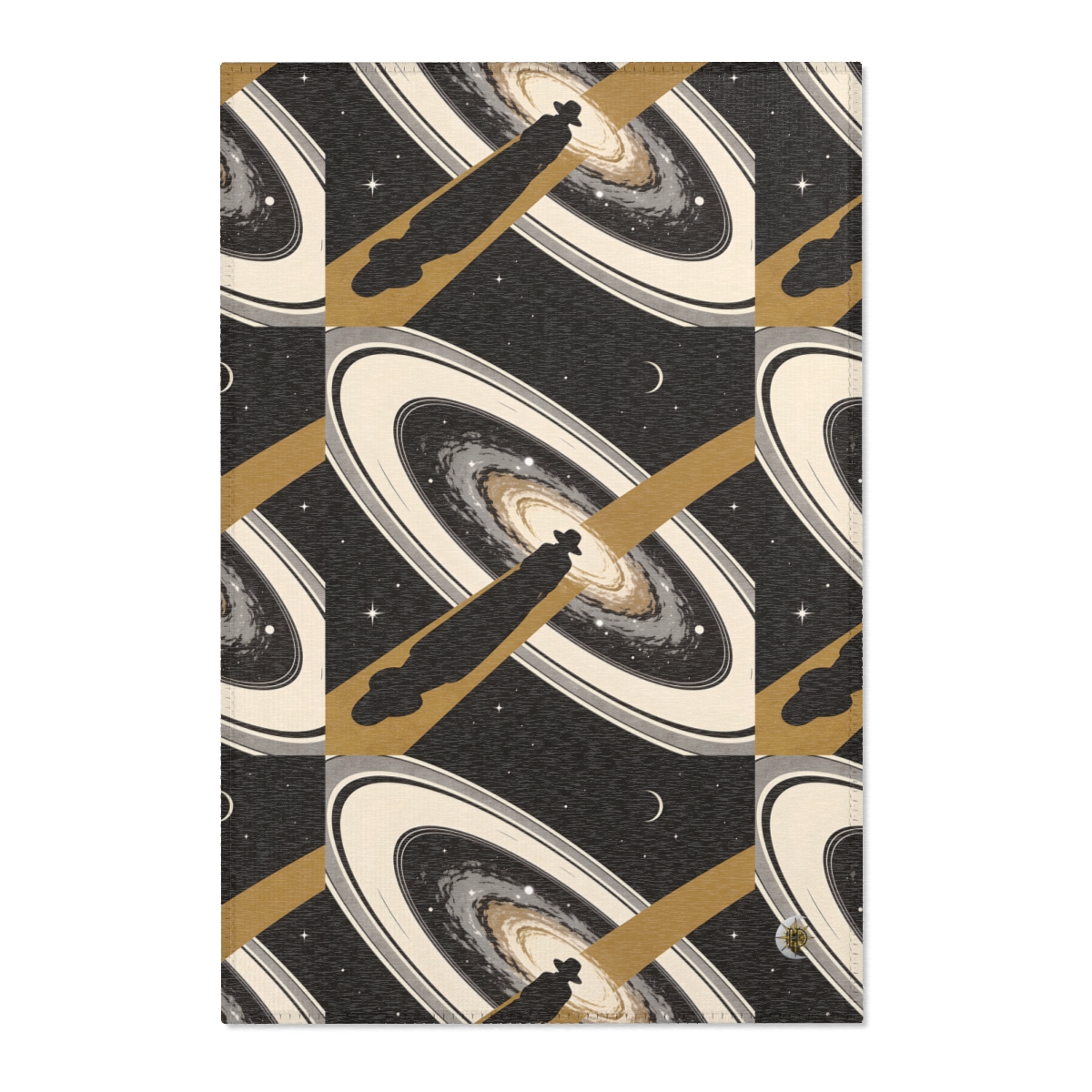 HD Golden Starpath Polyester Chenille Area Rug